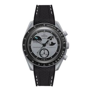 WANSHILI | Arc-shaped Moonswatch Swatch Omega Co-branded Watch Band with Butterfly Clasp