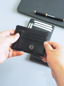 Ultra Thin Wallet Card Holder with Coin Holder Mini Wallet PU Leather Kad Holder Lelaki dan Wanita Dompet Kecil (W-016)