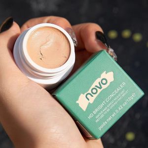 NOVO Concealer Powerful Full Coverage Dark Circle Face Acne Scar Highlighting Liquid Salmon Color Facial Makeup Correction