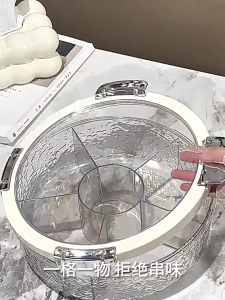 Khay đựng mứt tết bánh kẹo đa năng Hộp đựng ô mai trong suốt chia 6 ngăn Acrylic có nắp kín chống ẩm Hót Nhất 2026