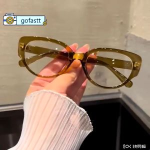 Kacamata Hitam Bingkai Wanita Dan Pria Fashion Korea Penuh Selebriti Internet Berpose Putih Kuku Mata Kucing Wanita Pria Anti UV Frame Bingkai Titik Dua New Fashion Trendy