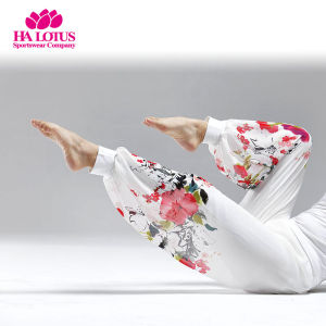 White Mesh Yoga Pants Womens High Aesthetic Lantern Pants Loose plus Size Breathable Moisture Wicking Fitness Long Trousers