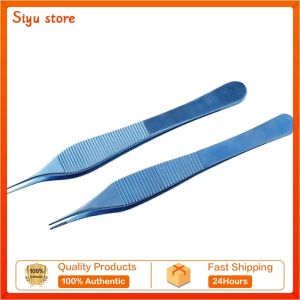 Titanium Autoclavable Adson Tissue Forceps Ophthalmic Tweezers Serrated Tips/Teeth Ophthalmic Eye Surgical Instruments 1pcs