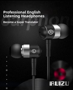 RuiZu C2 High Fidelity Wired English Listening Learning Machine Earphone 3.5mm In-Ear Type 310 Repeat Reader Learning Companion