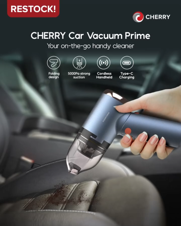 CHERRY Car Vacuum Cleaner Prime (Wireless/Portable) Lazada PH - Main Image