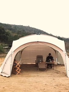 🔥เต็นท์ เต็นท์โดม เต้นท์สนาม พับเก็บได้ อัต กลางแจ้งป่า ป้องกันฝน ผ้าเคลือบสีเงินฟอร์ด Madfox Super UV ได้ 95% UPF50+ ขนาด 8-12 คน 420x420x230cm 18ตารางเมตรเต็นท์ระบายอากาศขนาดใหญ่