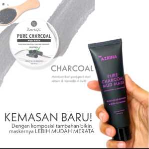 AZRINA BEAUTY PURE CHARCOAL MASK PENGHILANG KOMEDO FREE SPATULA