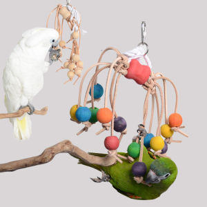 Gray Parrot Toy Bird Cage Chew Proof Swing Plaything Small Sun Monk Mulberry Sunflower Climbing Pet Parrot Parakeet Toys
