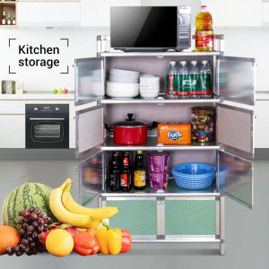 Kitchen Aluminum Alloy Cabinet Rack Organizer: A Simple & Multi-functional Storage Solution