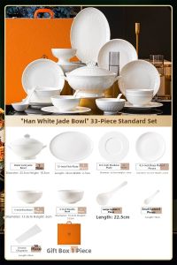 mornenjoy | New Stylish Ceramic Bone China Tableware Set