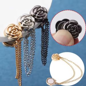 Chuỗi Trâm 2Pcs Quần Áo tim hoa Clip Đa Chức Năng Quần Chân Cố Định Khóa Có Thể Thu Vào Chiều Dài không có đinh Rút Ngắn Công Cụ