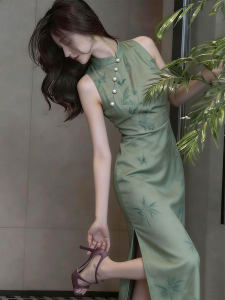 DANTING | Summer Traditional Chinese Style Aesthetic Green Dress