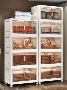 Foldable Storage Box Cabinet for Clothes And Blankets Modern French Style Living Room Bedroom Wardrobe Toy And Snack Organizer