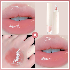 VEDO💕COD Lip Glaze Water Gloss Pelembab Bibir Jelly Tahan Air Glasir Bibir Kaca Glasir Bibir yang Tidak Memudar