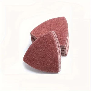 10/60Pcs triangular sandpaper self-adhesive matte brush surface grinding disc 90 * 90 * 90mm suitable for wood grinding