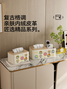 Luxurious Leather Tissue Box for Living Room And Bedroom Desktop Durable Storage Organizer Cute Animal Decor Household Essential