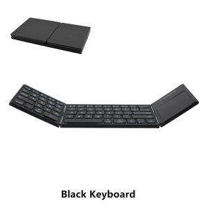 AJIUYU | Tri-fold Bluetooth Keyboard with Touchpad Portable Mini Keyboard Rechargeable Wireless Keyboard For Windows Android iOS Tablet