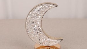 OOKAS Led Touch Table Lamp Crystal Diamond Night Light 3 Color Dimmable USB Rechargeable Desk Light