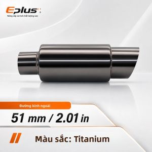 EPLUS Bộ Giảm Thanh Ống Xả Ô Tô Bằng Thép Không Gỉ Đa Năng Có Đầu Cắt Nghiêng 4 Màu 51/57/63mm Đầu Vào Ống Xả Ô Tô Bộ Cộng Hưởng