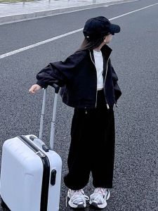 Fashionable Girls Jacket Spring Autumn New Style Big Kids Coat Trendy Early Autumn Children Popular Matched Top Women