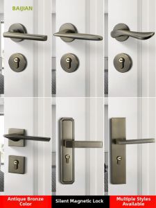 BAIJIAN | Bronze Color Silent Magnetic Door Lock