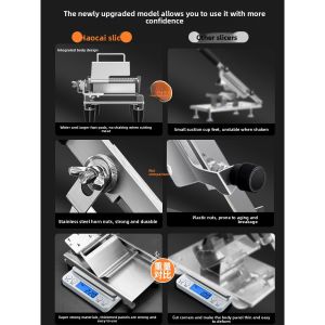 SHUDUODUN | Domestic Meat Slicer for Lamb and Beef with Sharp Blades