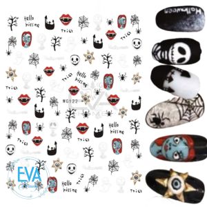 Nail Sticker Dán Móng Tay 3D Dạng Decal Trang Trí Lễ Hội Ma Happy Halloween Boo  HC018 WG122 F253
