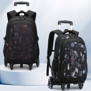 New Middle School Student Trolley Schoolbag Large Capacity Waterproof Backpack