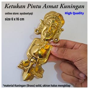 Ketukan Pintu Asmat Kuningan antik Dekorasi Pintu Rumah Klasik Suku Adat Door Knocker BRASS Patung Asmat ukir