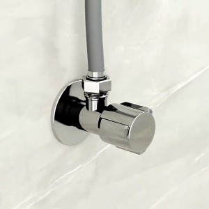 SUS304 Stainless Steel Angle Valve 1 Way 1/2" Angle Valve With Ring Cover For Faucet Bidet Toilet