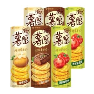 Good Friend Potato Crisps 104g Boxed Snack Leisure Food Cucumber Flavor Puffed Non-Fried Satisfying Snack from China