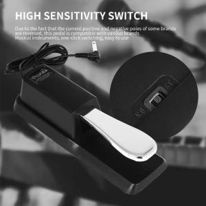 IRIN | IRIN Piano Sustain Damper Pedal 6.35mm Plug Compatible Electronic Organ Universal Keyboard Musical Instrument Accessories
