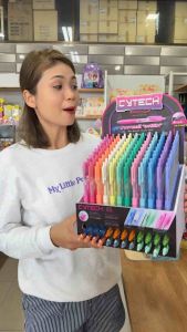 Quantum ปากกา Cytech เจลอะคริลิค เจลแห้งไว และลูกลื่น หัวขนาด 0.5มม กดแบบไร้เสียง ออกบิลได้ พร้อมส่ง