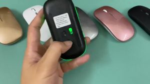 Chuột Không Dây A2 Chống Ồn Pin Sạc Không Cần Thay Có Led Đổi Màu Dùng Làm Việc Chơi Game Cực Chất