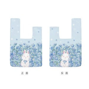 Mini Lightweight Canvas Wristlet Bag Student Cute Printed Handbag Youth Summer Soft Handle Floral Pattern  Style Handheld