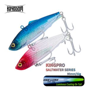 Kingdom Sinking Vibe Fishing Lure 90mm 32g Saltwater Long Casting Artificial Bait Hard Wobbers For Seabass Fishing