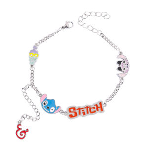 Disney Lilo & Stitch Charm Bracelet Cute Lucky Jewelry Gift for Women & Girls Dainty Fashion Bracelet for Her