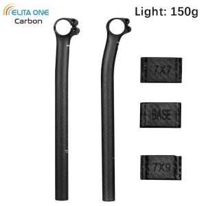 ELITA ONE Bicycle Seat Post Carbon Setback 5/20mm 25.4/27.2/30.9/31.6mm MTB/Road Bike Seatpost 350-400mm Light 150g