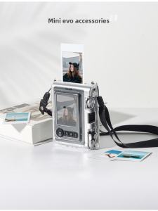 Transparent Vintage Camera Bag Protective Cover for Fujifilm Instax Mini EVO Once-Image Camera Accessory by CAIUL