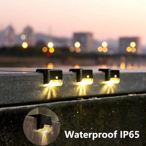 LED Solar Step Lamp Outdoor Path Stair Light Garden LED Lights Waterproof Balcony Light Solar Light For Garden Step Patio Fence
