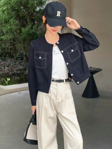 Slimming Short Coat Jacket Womens Fashionable Stylish Autumn Thin Simple Breathable Ladies Top Small Size Trendy Knitwear