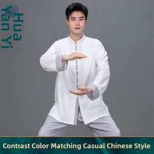 Outdoor Comfortable Breathable Male Tai Chi Uniform Cotton-Linen