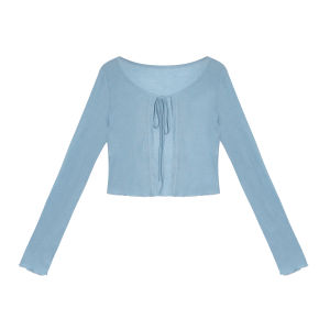 YIKEXIAOYEMEI | Áo Cardigan Len Mỏng Elegent Phù Hợp Mùa Hè