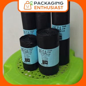 Garbage Bag / Trash Bag (Roll) (Black) 10/25 PCS (S M L XL XXL)