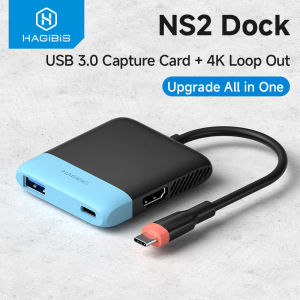 Hagibis | Hagibis Video Capture Card Portable TV Dock For Switch1/2/OLED/NS2 Live Streaming Gaming Laptop Hub for iPhone 17 Pro Macbook