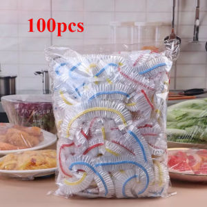 100pcs Disposable Food Cover Bags Plastic Bags for Fruit Vegetable Fresh-Keeping Food Packaging Bags Kitchen Accessories