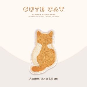 JIFANPAUL | Adhesive Fabric Patch for Clothing and Bags with Cat Embroidery