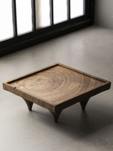 JISU | Wabi-sabi Style Walnut Wooden Tea Table