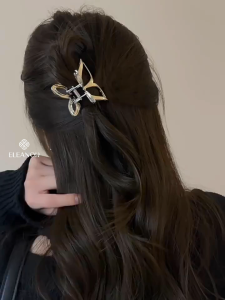 Kẹp tóc nữ càng cua Eleanor Accessories kẹp dáng hồ điệp phụ kiện tóc 7017