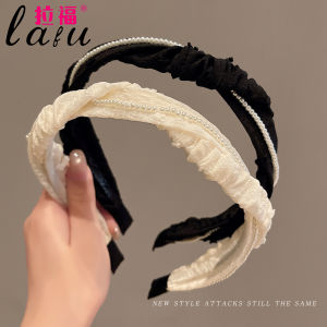 Elegant Pearl Hairband Womens Style New 2025 High Hairline Face Washing Headband Hair Ties Hair Bundling Accessories